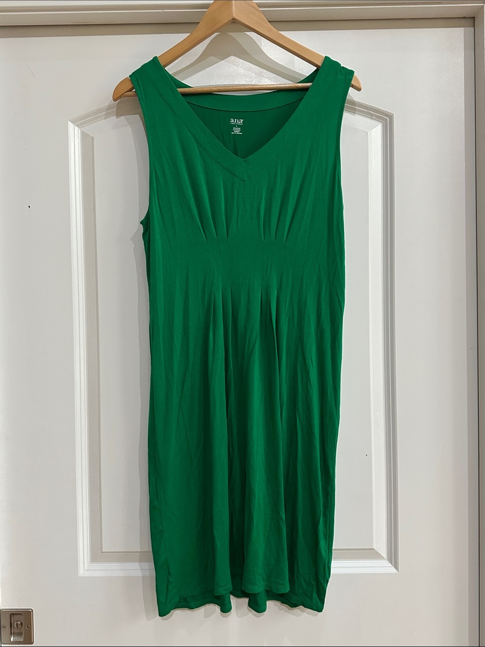 a.n.a Sleeveless V-Neck Green Knit Dress